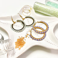 BEADED HOOP EARRINGS + APERO